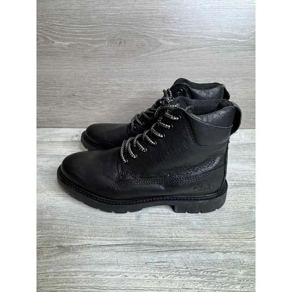 Clarks Craftdale 2 Hi Boot Leather Black Mens Size 8 M US [26169000]